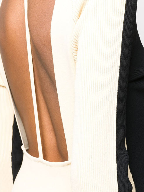Front n' Back ribbed-knit dress